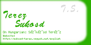 terez sukosd business card